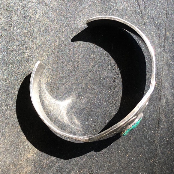 Vintage Navajo Waterbird Inlay Cuff Bracelet - Picture 13 of 16